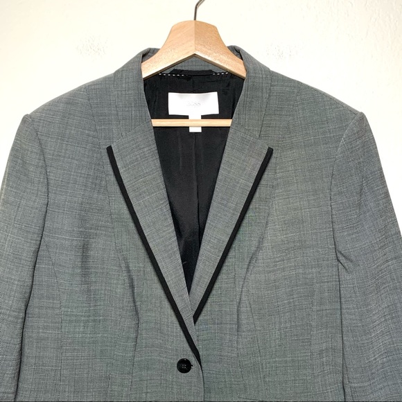 NEW Hugo Boss Julieta Wool Blazer Grey Jacket 14 - Picture 4 of 8